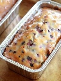 This lemon bluberry recipe is a quickbread. The lemon and berry together make a great taste! Perfect for summer as a treat or dessert.