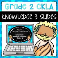 These slides correlate with all 12 lessons of 2nd grade CKLA Knowledge 3, The Ancient Greek Civilization! They can...-help guide the lessons-provide extra visuals for the kids-increase engagement-cut down on planning timeThey include slides for every part of each lesson, and follow along exactly with your Teacher Guide!To see what they look like and try them for yourself, you can get these freebies here:CKLA Knowledge Slide Freebies!*correlated with grade 2 Amplify CKLA, 2nd editionThank you for