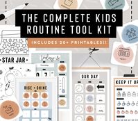 Excited to share the latest addition to my #etsy shop: Complete Kids Routine Tool Kit | Visual Schedule | Morning Bedtime Routine | Reward Charts | Habit checker | Activity Icon Cards https://etsy.me/3en7JFs #grey #brown #preschoolerschedule #behaviourtools #parentin