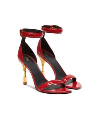 Moneta patent leather sandals red - Women | BALMAIN