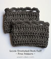 Quick Crocheted Boot Cuff ~ Free Pattern - Seven Alive