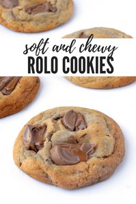 These buttery Rolo Cookies are AMAZING! Soft and chewy and loaded with chocolate - hands down my favourite cookie recipe! Recipe from sweetestmenu.com #rolo #chocolate #cookies #caramel