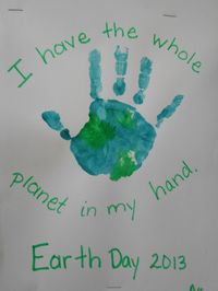 Earth Day hand painting Project. Preschool