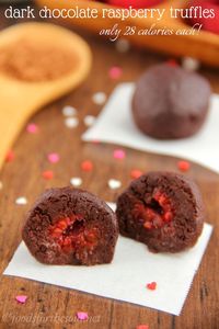 Dark Chocolate Raspberry Truffles | Amy's Healthy Baking