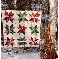 The Vintage Stars Quilt Pattern by Lake Girl Quilts is a timeless design perfect for any season. Featuring adapted LeMoyne Star blocks, this scrappy patchwork quilt is designed with the beginner quilter in mind. The pattern offers easy-to-follow instructions to create a beautiful quilt that would