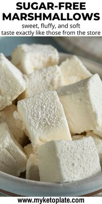 Make your own sugar-free marshmallows at home using basic, low-carb ingredients. These marshmallows are sweet, fluffy, and soft, just like the ones you buy at the store. They don't have sugar or corn syrup, making them great for camping or when you want a sweet treat without spending a lot of time in the kitchen.