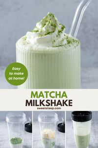 Make a matcha milkshake at home with this easy 3-ingredient recipe. It tastes absolutely delicious, like a super creamy matcha latte. Just add matcha powder, milk and ice cream to a blender and in one minute your milkshake is ready. If you love matcha check out this recipe so your milkshake comes out just right.