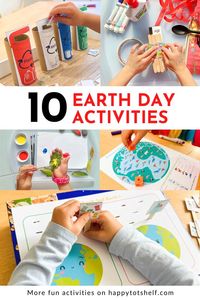 Exciting Earth Day activities for kids that will inspire them to love and protect our planet. Also includes a list of Earth Day theme books for preschoolers and free printables!