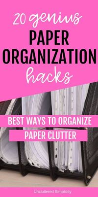 It doesn�t matter who you are or where you come from. Paper clutter does not discriminate. Check out these top solutions for organizing paperwork that will help you organize paperwork for good!