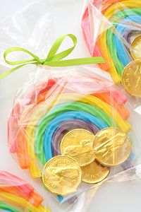 Rainbow LLicorice Treat Bags are perfect treat to make for St. Patrick's Day