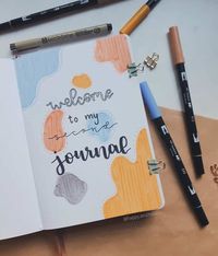 Starting a new journal is always stressful, but don't let it stop you. Check these creative ideas for your Bullet Journal cover page and start creating right away! #mashaplans #bulletjournalideas #bujo #bulletjournaljunkies