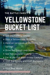 Planning a visit to Yellowstone with Kids? Have a look at our Yellowstone National Park Family Bucket list for ideas. #passportsandadventures #yellowstone #travelplanning #yellowstonewithkids