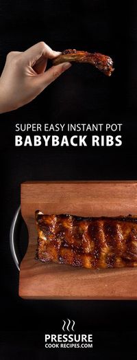 Make this super easy no fuss 4 ingredients BBQ Instant Pot Ribs in 40 mins! Tender baby back ribs are finger lickin' good. Perfect weeknight dinners!