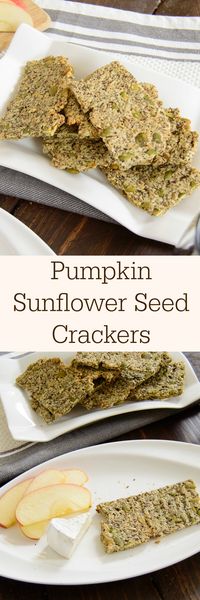 Homemade Pumpkin Sunflower Crackers - so easy! This gluten free recipe is so simple, you will never have to buy crackers again!