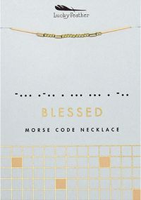 BLESSED MORSE CODE necklace is a subtle, secret reminder to be grateful and thankful for life.