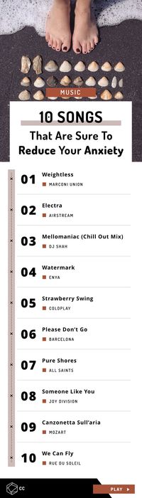 Songs and playlists that are scientifically proven to decrease your anxiety #anxiety #mentalhealth