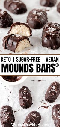 The BEST Sugar-free Keto Mounds Bar Recipe | Keto Bounty Bars