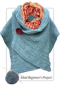 Simple crochet wrap: tutorial