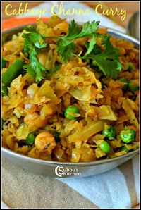 Cabbage Channa Dry Curry Recipe | Chole  Patta Gobhi Curry Recipe