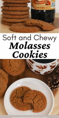 Craving something sweet (but not too sweet)? Why not make soft and chewy molasses cookies. These melt in your mouth and pair perfectly with coffee! The recipe can be found right here! | #molassescookies #cookierecipe #cookies #chewycookies