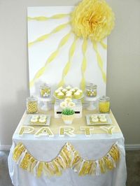 Daisies summer party dessert table! See more party planning ideas at CatchMyParty.com!