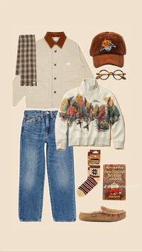 Its giving cozy, grandpa fall. The creator is tagged on the photo! I have more mens outfits saved and a pinterest board you can follow!!