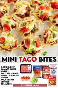 Mini Taco Bites: A Creative Spin on Classic Tacos! Perfect for parties and appetizers, these mini tacos are as delicious as they are adorable. Pin this recipe for your next gathering and watch them disappear!