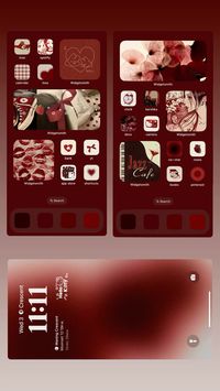 dark red/burgundy nana osaki iphone layout <3