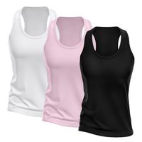 Kit 3 Regata Nadador Feminina Dry Camisa Blusa Treino Academia Esporte Esportiva Fitness Regatas-Direto da Fábrica!Regata Feminina Dry: Mantenha-se Fresco e Confortável!A nossa regata é confeccionada com 100% poliéster, combinado com a tecnologia Dry. Esse tecido especial permite a rápida evap...