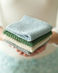 Knitted washcloths