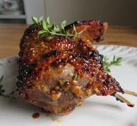 Apricot & Mustard Glazed Rack of Lamb