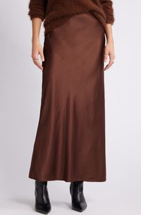 Open Edit Bias Cut Maxi Skirt | Nordstrom