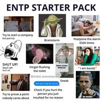 ENTP. ENTP Starter Pack. MBTI. MBTI Meme. ENTP Meme. Relatable