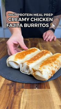 (Macros: Per Burrito - 10 Total) 498 Calories 34.6gC | 11.6gF | 56gP  Ingredients: 1.3KG Diced Skinless & Boneless Chicken Breast (raw weight) 1/2 Packet Fajita Seasoning (Old El Paso - store bought or homemade) 400g Red Enchilada Sauce (Old El Paso - or tomato passata) 500g Diced Capsicum/Bell Peppers 1 Diced Onion Light Cooking Oil Spray (Frylight) Salt Parsley 600g Low Fat Cottage Cheese 130g Light Cream Cheese (or light laughing cow cheese) 1/2 Packet Fajita Seasoning