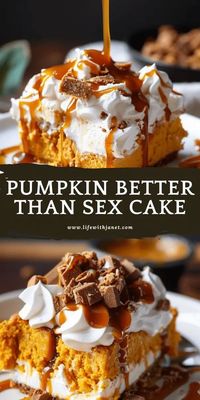 This recipe is called "Pumpkin Better Than Sex" cake, and it doesn't disappoint! I can eat this every morning haha