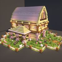 Minecraft Cherry Blossom Barn Tutorial