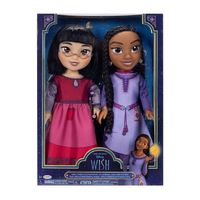 Celebrate the power of wishes and the joy of friendship with Asha & Dahlia Best Friends Pack. Embark on a magical journey with your friends Asha and Dahlia to free the wishes of Rosas. These best friends wear their authentic fashions from Disney’s new animated film Wish. Check out Asha’s traditional braided hairstyle – each braid is individually styled by hand! Take best friends Asha and Dahlia with you wherever you go to make every day a special time with fun friends. INCLUDES: 2 Dolls, 2 Doll