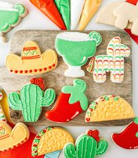 Summer's Sweet Shoppe (CC2C) Fiesta Cinco de Mayo Class Set of 6 Cookie Cutters Cookie Cutters: All 3.5"  MATERIAL : All of our cookie cutters are made with Food Safe PLA Plastic. SIZE: All sizes are approximate measurements according to the longest edge of the cookie cutter.  We use a razor sharp .4mm edge that will produce quality cuts into cookie dough, fondant, clay, etc.  CARE : Hand wash ONLY and please do not heat the plastic. DESIGN: Hand-Illustrated by our designer, so we guara