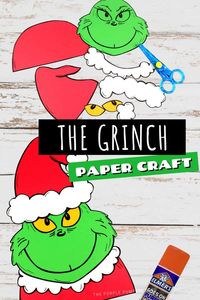 Your kids are going to love this Free Printable Grinch Craftivity if they are fans of the classic movie/book! Children can practice their cutting and pasting skills by building the paper character first and then write about them. Once completed, this Grinch craft would look awesome displayed on the wall or bulletin board.