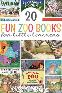 Teaching a zoo unit is sooooo fun! Zoo animals are such fun to read and learn about. Your little learners will enjoy these 20 books that I have comprised to go along with the zoo unit. #zoounit #unitstudy #themedunit #zoounit #animalbooks #kindergarten #firstgrade #homeschool #mrsjonescreationstation