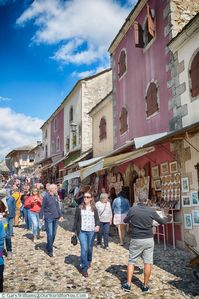 The cobbled lanes of old Mostar, Bosnia and Herzegovina