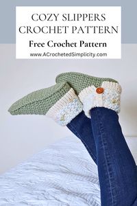 Cozy up in style with a pair of Hibernation crochet slipper boots! Perfect for chilly evenings or as a thoughtful crochet gift, these slipper boots combine comfort and fashion effortlessly. Crochet slippers are ideal for lounging around the house. Explore a variety of yarn colors and buttons to match this free crochet slipper boot pattern to your personal style!