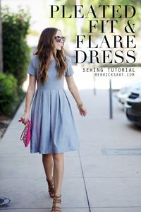 Merrick's Art // Style + Sewing for the Everyday Girl: DIY FRIDAY: PLEATED FIT + FLARE DRESS TUTORIAL