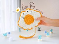 PRODUCT YOU WILL RECEIVE IS A PDF FILE WITH ENGLISH INSTRUCTIONS, NOT A PHYSICAL PRODUCT Meet Egg Ray, the cutest combination of a fried egg and a stingray! This easy-to-follow PDF pattern will guide you through creating this quirky and lovable character. Ideal for foodies and ocean lovers alike, this crochet pattern is sure to be a hit! 🔻 How to download your PDF after purchase: https://help.etsy.com/hc/en-us/articles/115013328108-How-to-Download-a-Digital-Item?segment=shopping ✔️ Finished pat