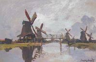 1871 Claude Monet Windmills at Zaandam(private collection)… | Flickr