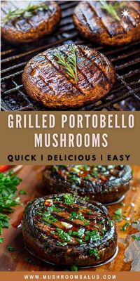 Looking for a mouthwatering vegan grilling recipe? These Grilled Portobello Mushrooms are the perfect choice! With a savory Portobello mushroom marinade and fresh, easy-to-make bruschetta, these mushroom 