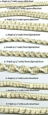 EXTREMELY USEFUL KNOTS!...These designs are good to know ! Any of these would be a good base for jewelry!