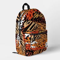 Animal Pattern Printed Backpack