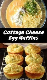 Mar 23, 2024 - These cottage cheese egg muffins have a delicious, mildly tangy flavour and fluffy texture.Easy to make, perfect for breakfast or as a snack.