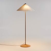 Flores Floor Lamp with Fluted Shade + Reviews | Crate & Barrel